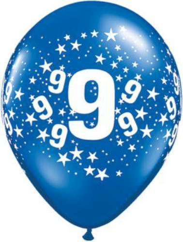 Number 9 Party Balloons - Click Image to Close